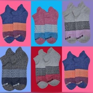 Bombas Ankle Socks 6 Pair BNWT Unisex  Medium Assorted Colors